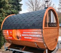 Vormontierter Bausatz oder komplett fertig Fasssauna Holzofen Saunafass Garten Sauna Harvia Saunatonne Haus Fassauna Badezuber Hot Tub Kamin Badefass Brennholz Feuertonne Tiny House Gartenhaus mobile Thüringen - Erfurt Vorschau