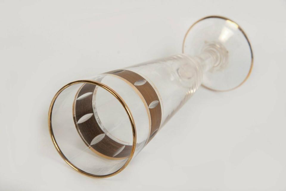 Altes Sektglas m. Goldrandbordüre u. Goldrand vintage 60/70er in Berching