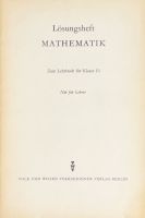 Lösungsheft Mathematik zum DDR Lehrbuch Klasse 10 Sachsen - Krostitz Vorschau