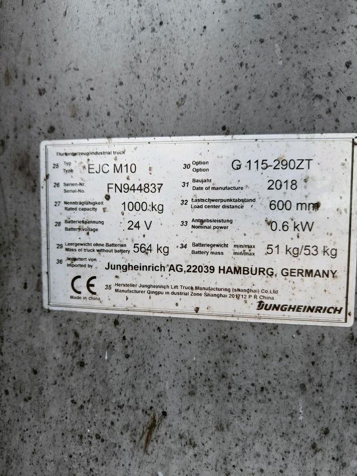 Jungheinrich EJC M10 oder Jungheinrich ERC Deichselstapler in Magdeburg