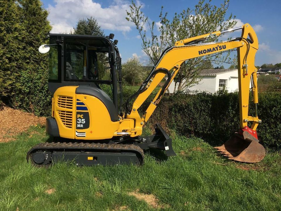 Minibagger , Bagger Komatsu PC35 MR-3 zu vermieten , mieten in Nalbach