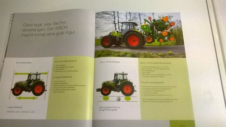 Traktor - Prospekt " CLAAS ARION " von 2011 / Top-Zustand in Röslau