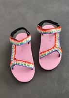 STELLA MCARTNEY Riemen Sandalen rosa gelb grün Gr36 NP110€ Bayern - Mühldorf a.Inn Vorschau