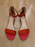 TOMMY HILFIGER Damen Sandalette aus Leder Rot Gr. 41 Nordrhein-Westfalen - Erkrath Vorschau