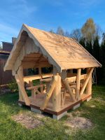 Holzpavillon mit Sitzgruppe Pavillon Sitzlaube rustikal massiv Brandenburg - Luckenwalde Vorschau