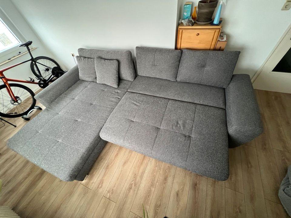 Anthrazit Sofa in L-Form   NEU Schlaffunktion in Weißenburg in Bayern