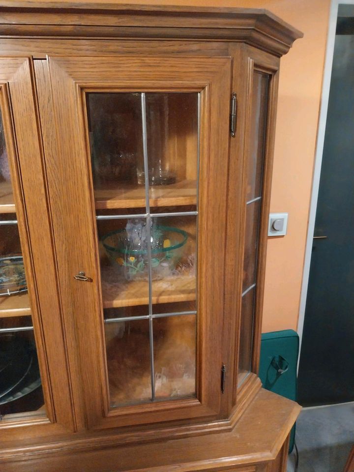 Eicheneckschrank Eckschrank Eiche Schrank Vitrine Vitrinenschrank in Penzberg