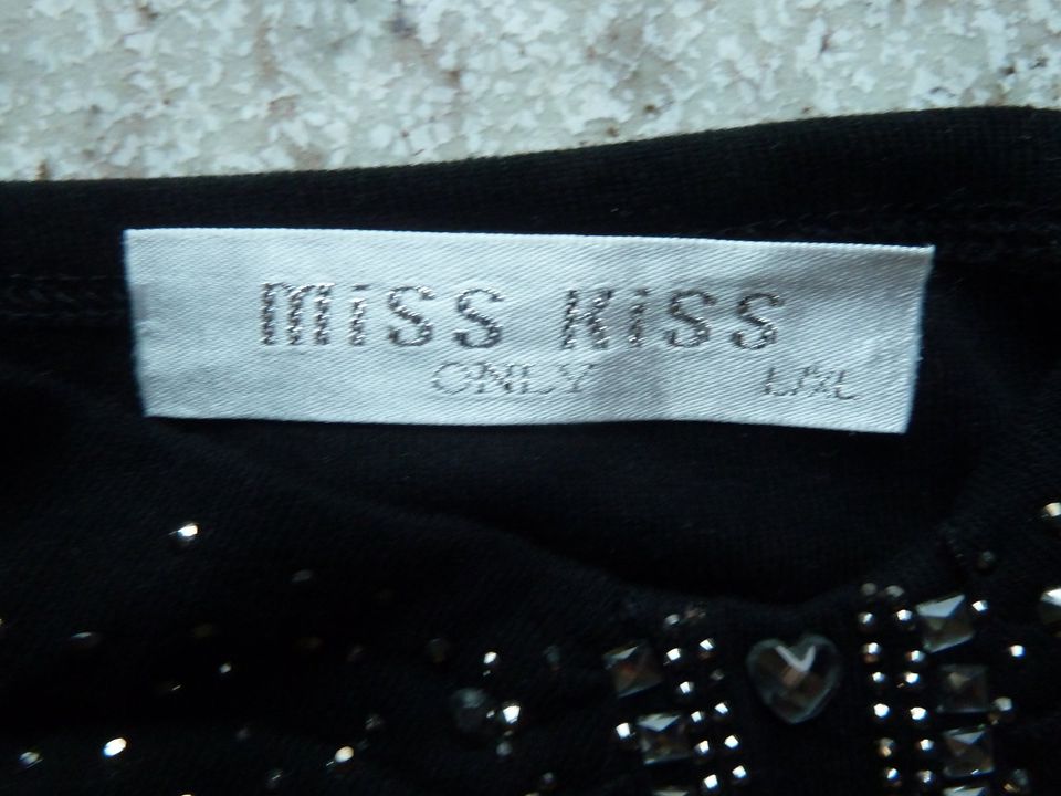 festliches Top Miss KISS Gr. L/XL Pailletten Bluse neu und weiß in Greding