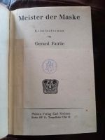 "Meister der Maske" - Kriminalroman von Gerard Fairlie 1933 Sachsen-Anhalt - Langenstein Vorschau