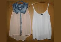 Gr.S 2 Top Blusen Jeans Chiffon apricot, Tally Waijl + weiß je 4€ Niedersachsen - Einbeck Vorschau