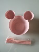 Mickey Maus Schale Kunststoff Ohren rosa Besteck Stäbchen Nordrhein-Westfalen - Gladbeck Vorschau