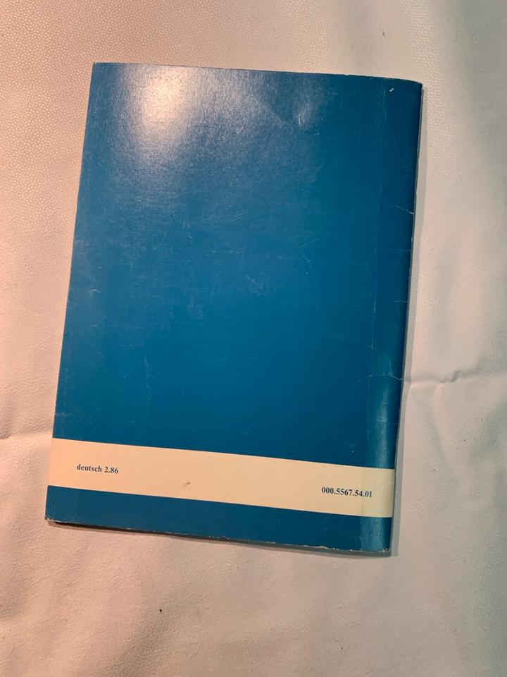 VW Golf 2 1986 Serviceplan Blau Bordmappe Bedienungsanleitung in Schmelz