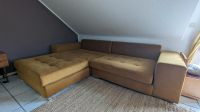 Senfgelbe Couch mit passendem Hocker Rheinland-Pfalz - Herxheim bei Landau/Pfalz Vorschau