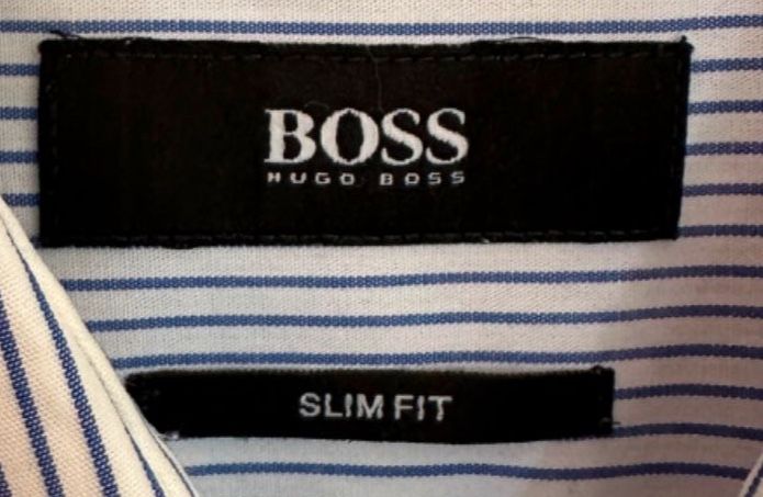 HUGO BOSS Hemd - Slim Fit - Größe 40 15 3/4 - blau/weiß in Stuttgart