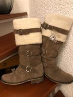 Stiefel Wildlederoptik braun Gr. 37 Rheinland-Pfalz - Gleiszellen-Gleishorbach Vorschau