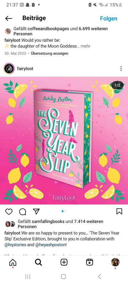 Suche Ashley Poston The seven year slip Fairyloot special edition in Schwarzach am Main