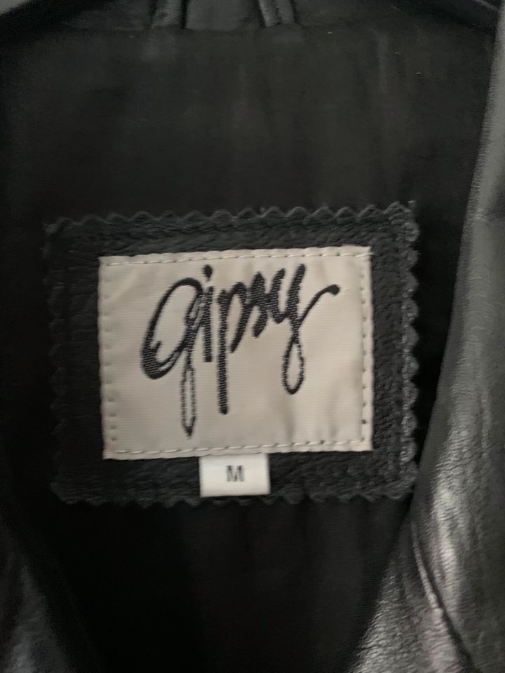 Gipsy Vintage Leder Mantel Jacke Gehrock  M schwarz in Meine