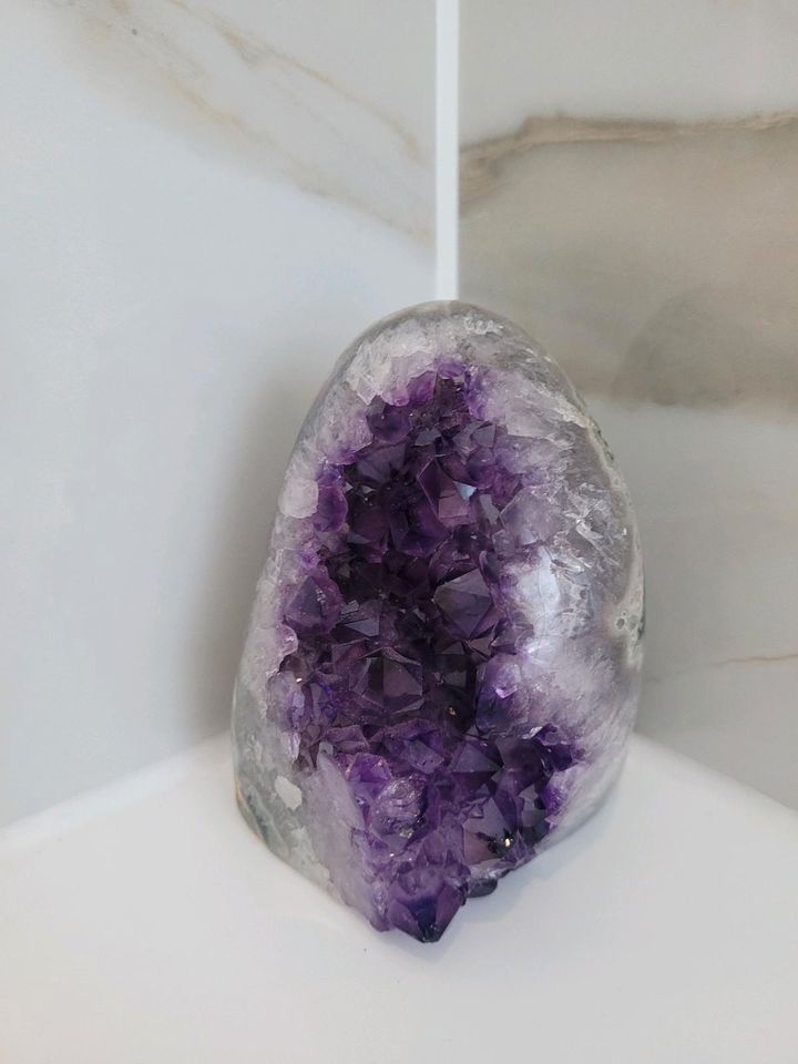 Amethyst Drusen, geschliffen in Kirn