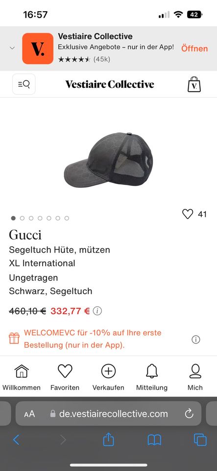 Gucci cap schwarz in Köln