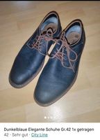 Elegante Herren Schuhe dunkeln blau Gr.42 von Deichmann Brandenburg - Neuruppin Vorschau