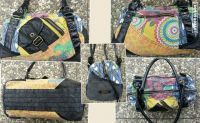 Kunterbunte Desigual Tasche mit Glitzer-Druck Retro 70er-Stil Niedersachsen - Isenbüttel Vorschau