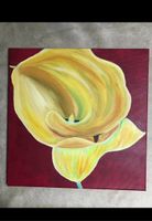 Acrylbild • auf Leinwand • gelbe Calla • 40x40 • Weihnachten Hessen - Neu-Anspach Vorschau