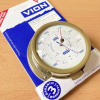 Vion Barometer Hi-Sensitiv 125mm Inox Gehäuse Goldfinish Brandenburg - Havelsee Vorschau