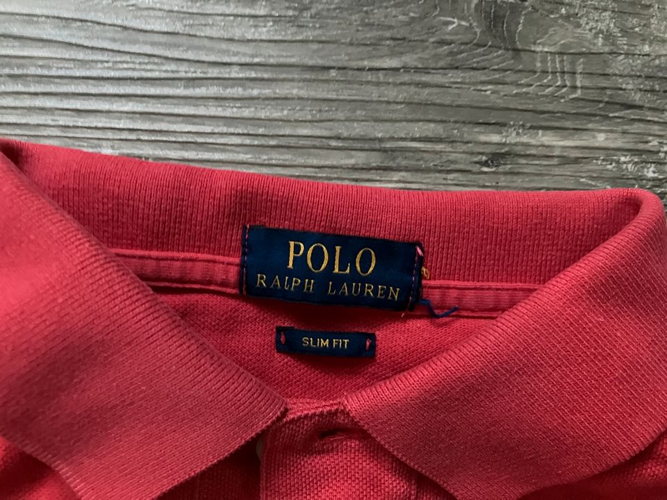 Polo Ralph Lauren Herren-Poloshirt, Gr. L SlimFit, rot in Ahaus