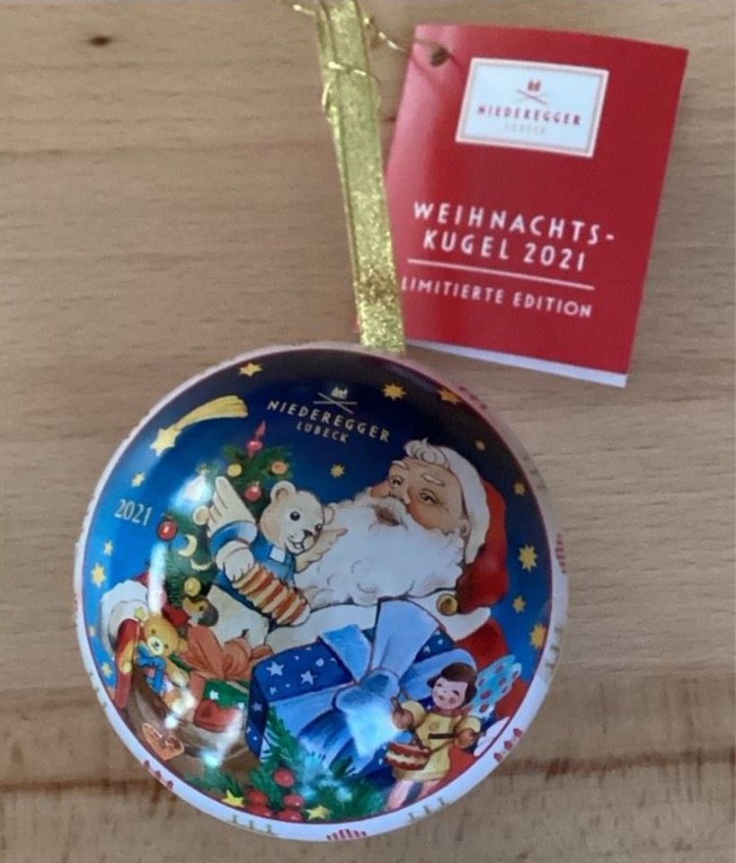 niederegger lübeck metall weihnachtskugel 2021 - limited. edition in Silz