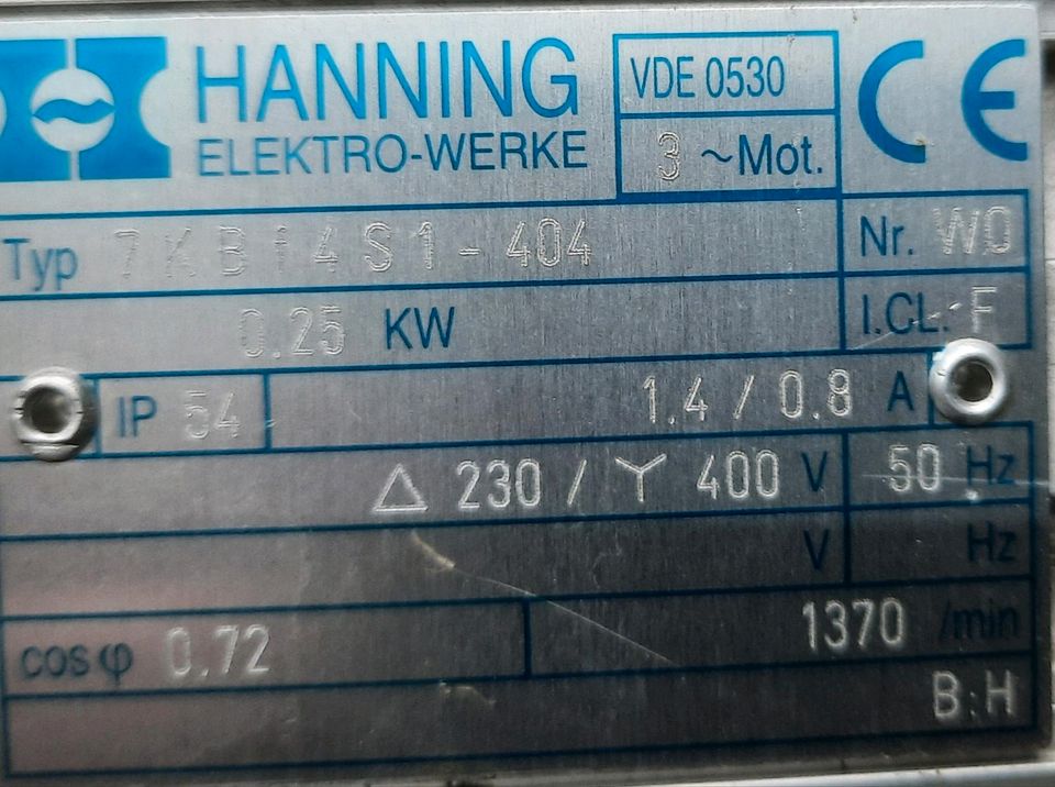 Westfalia WET 200 Gea Lüftermotor Elektromotor in Bischofsmais