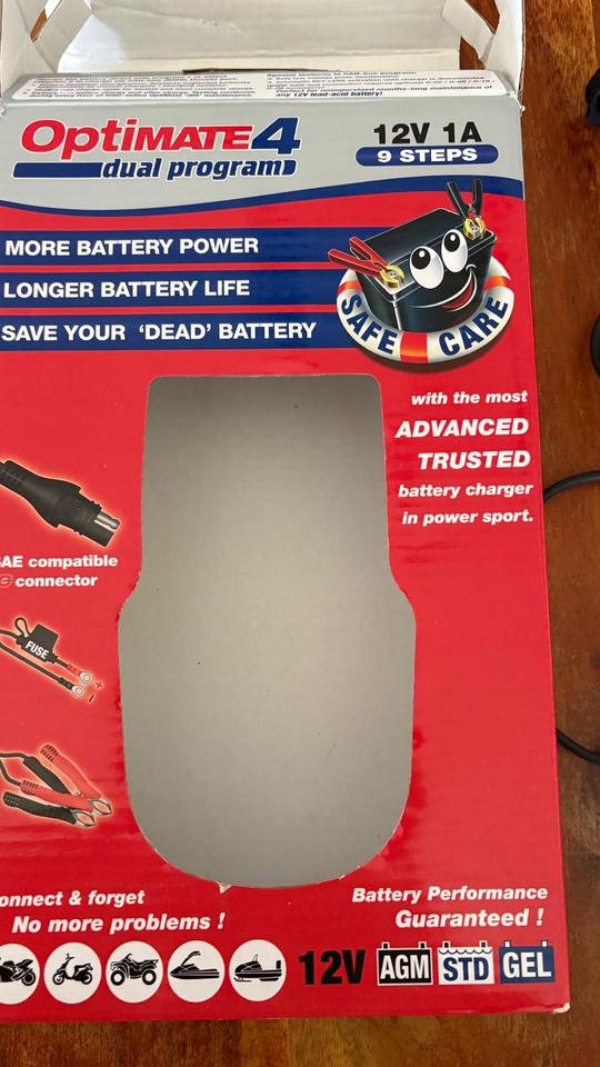 tecMATE Optimate 4 Ladegrät f. 12V Batterien, Motorrad, Quad usw. in Rohlstorf 