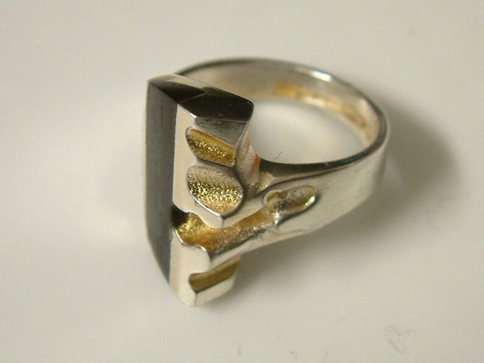 Lapponia 925 Silber Ebenholz Ring Gr 53 Zoltan Popovits Modernist in Bremen