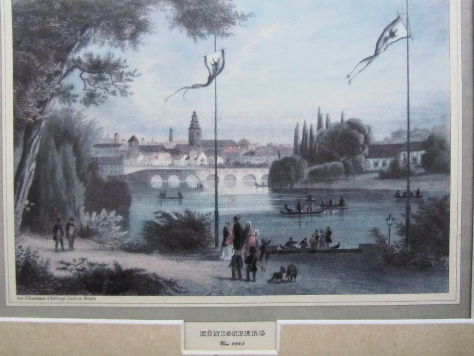 Königsberg Ostpreußen alt Bild Biedermeier Rahmen 1845 Schloß ++ in Seevetal