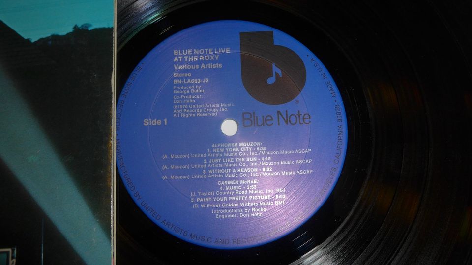 Do LP Blue Note Live At The Roxy - USA Blue Note BN-LA663-J2 in Geist