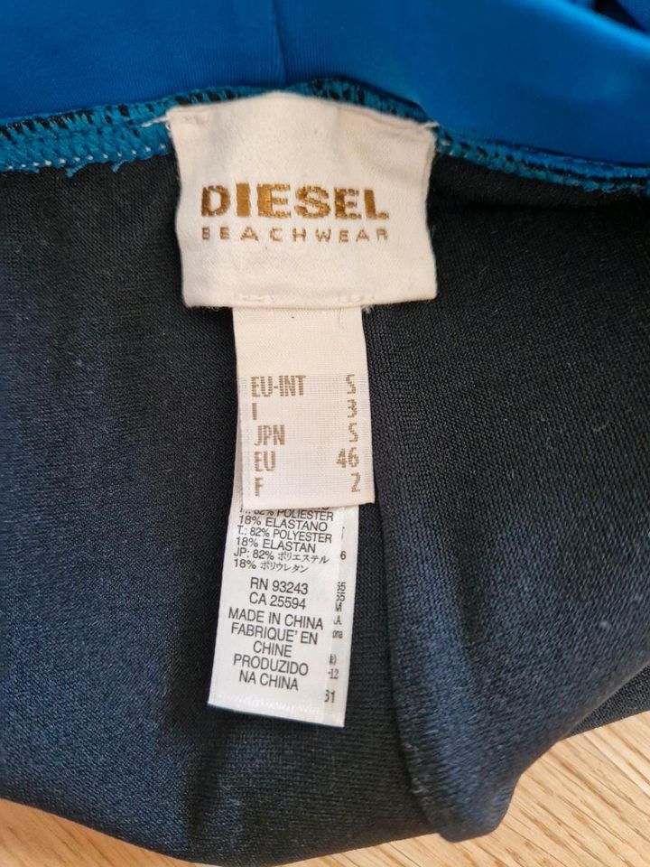 Diesel Beachwear Petrol Blau S in Klein-Winternheim