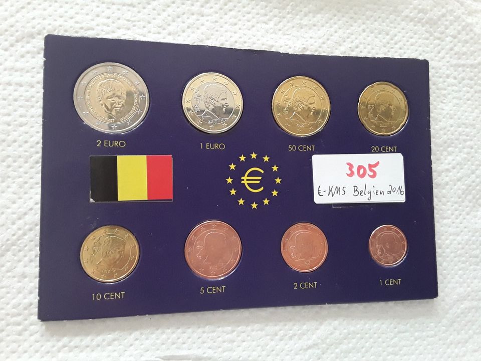 Euro-KMS BELGIEN 2016 bankfrisch mit Gedenkmünze (305) in Düren