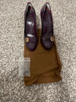 Original Gucci Lack pumps Aubergine lila Gold 41C Hessen - Kaufungen Vorschau