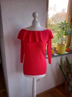 Taifun Pullover Feinstrick rot Carmen Volant 38 3/4 Arm Shirt Thüringen - Meiningen Vorschau