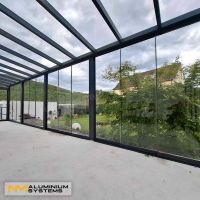 Glasschiebewand Glaswand Glasschiebetür Terrassendach 4,5 x 2,2 m Hessen - Nauheim Vorschau