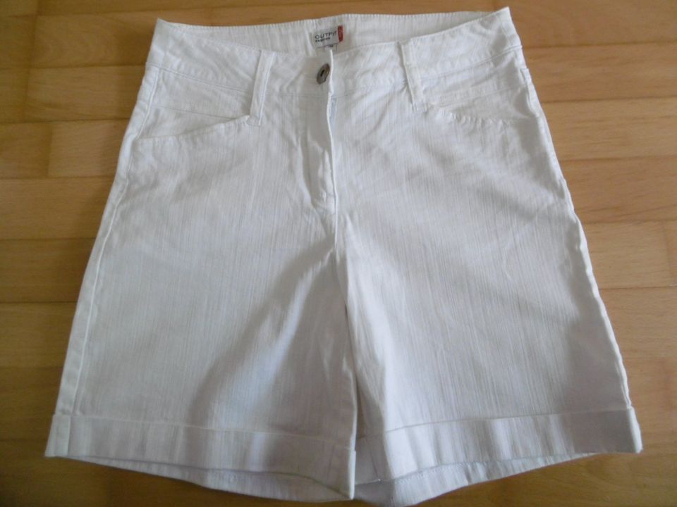 Weiße Jeans Shorts in Biberbach