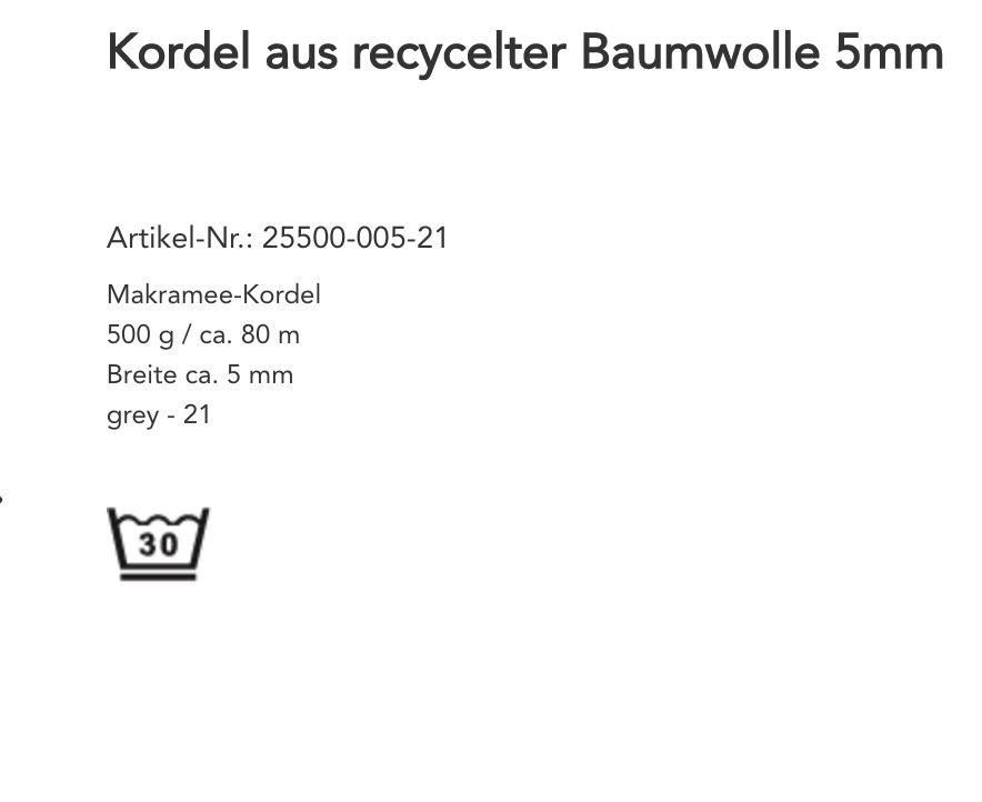 Halbach Makramee-Kordel • 5mm/80m/500gr • versch. Farben • je 9€ in Köln
