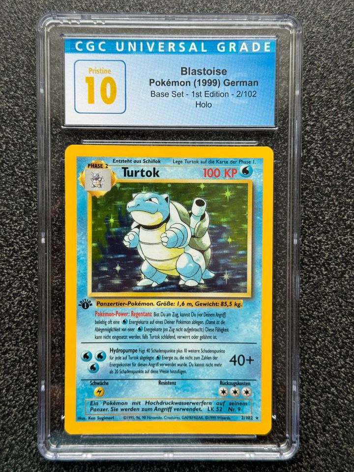 Pokémon Base Basis Set Turtok Blastoise 1st Edition CGC PSA 10 in Krefeld