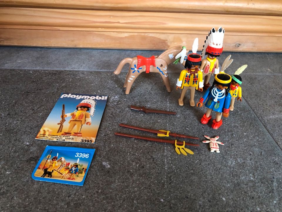 Playmobil 3395 + 3396 Indianer Häuptling und Familie, Western in München