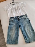 2 Jeans, Shorts, Capri und Shirt neuwertig Nordrhein-Westfalen - Steinfurt Vorschau