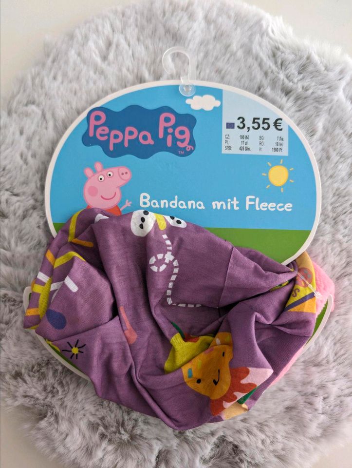 Loopschal Bandana mit Fleece Peppa Wutz pepper pig in Alfter