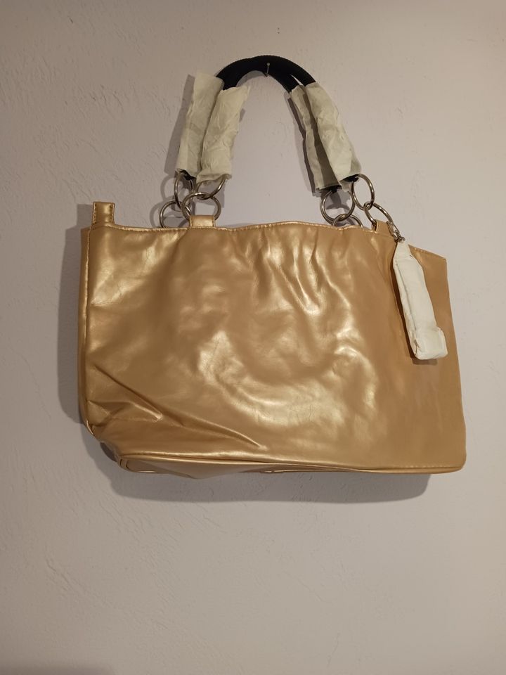 Handtasche CHIARA AMBRA gelb gold Perlen beige NEU Beauty Wellnes in Essen