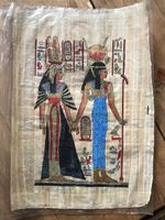 Bild auf Papyrus, ägyptische Darstellung (ca. 33x44 cm) Bayern - Pförring Vorschau