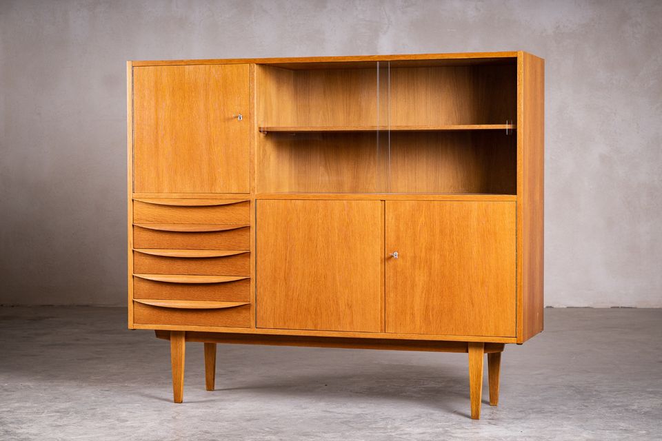 Hellerau 602 Highboard DDR 60er Vintage Retro Kommode Schrank in Leipzig