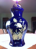 Vase Pokal echt Cobalt Blau Bareuther Waldsassen 22 Carat Gold Niedersachsen - Winsen (Luhe) Vorschau