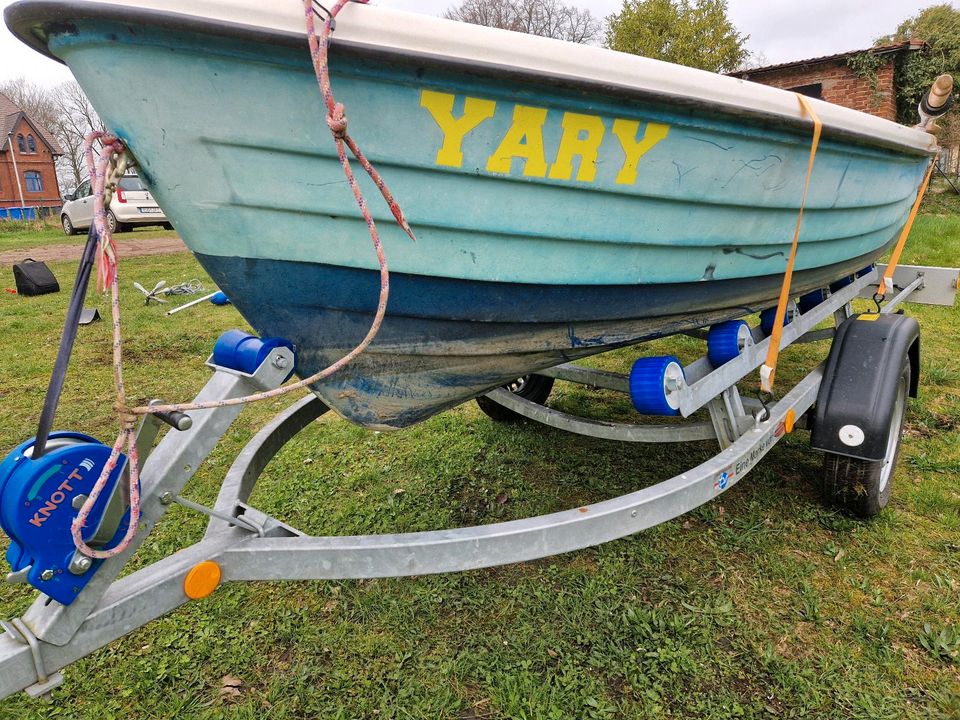 Auch einzeln! Boot Angelboot Ruderboot Arkona mit Motor + Trailer in Zudar